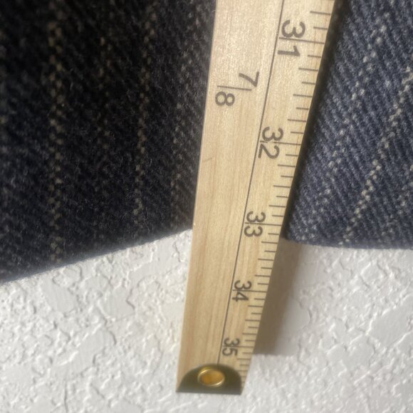 S. Cohen Prestige Cashmere Wool Blend Varsity Blazer Jacket 44 Tall Gray Pinstri - Picture 14 of 16